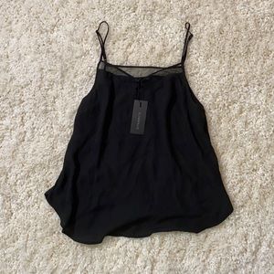 Tank top with mesh top